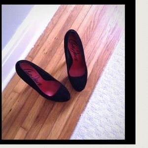 Sexy black platform heels