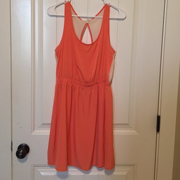 Orange open back dress