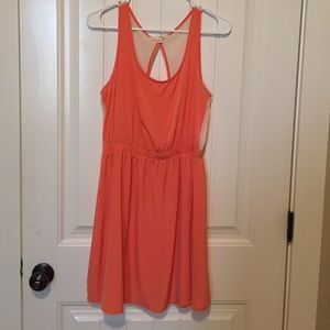 Orange open back dress