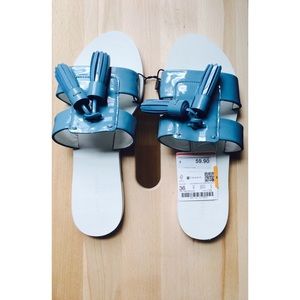 ZARA blue sandals
