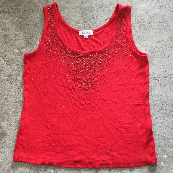 Calvin Klein red shirt