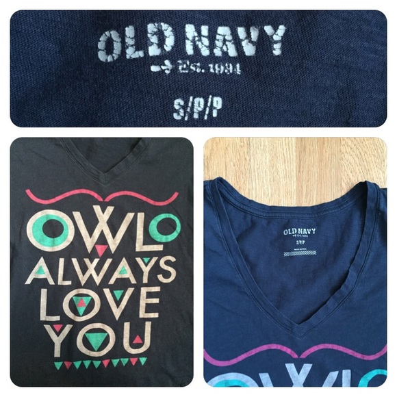 🚫Sold🚫Old Navy tee sz S. "Owl always love you" - Picture 2 of 2
