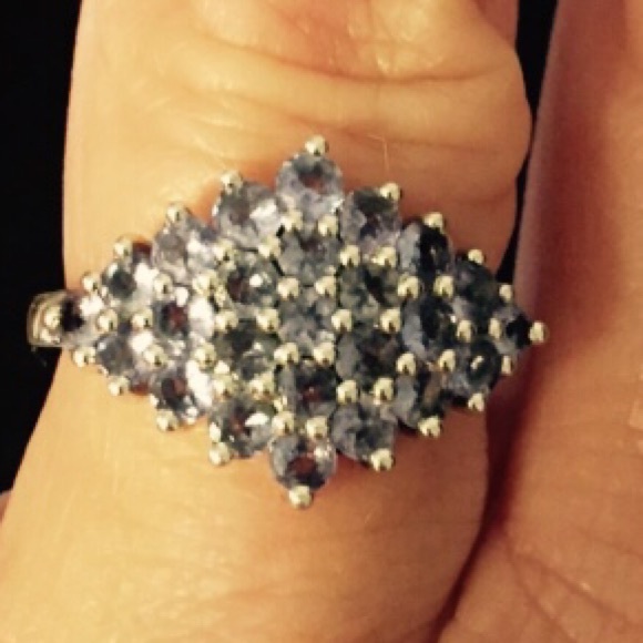 SALE TODAY Sterling silver ring with topaz stones