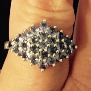 SALE TODAY Sterling silver ring with topaz stones