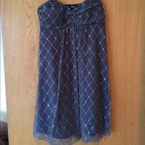 Platinum glitter & sequins dress