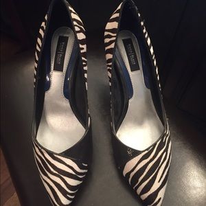 White House/Black Market zebra pumps