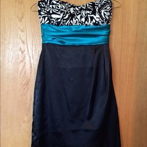 Teal and black dress (worn once)