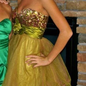 Beautiful pink & green formal dress