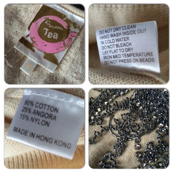 ❌Gifted!❌Cream Beaded Sweater - Picture 3 of 4