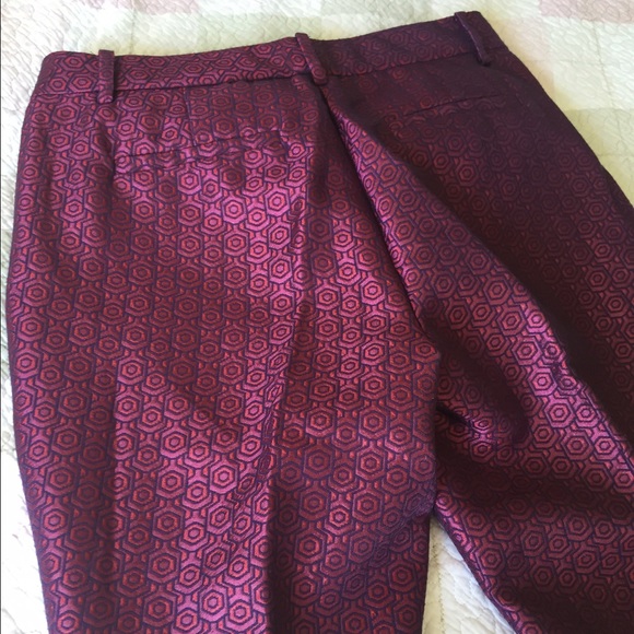 ❌SOLD❌C-Wonder red brocade pants - Picture 4 of 4