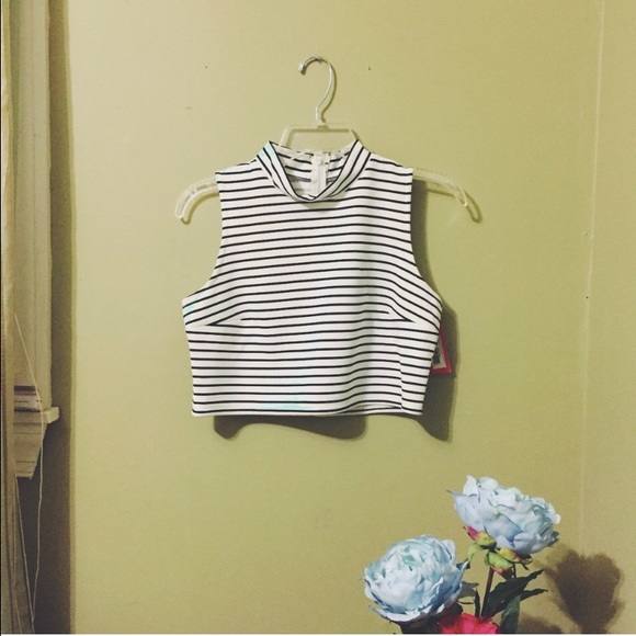 Xhilaration Pin Striped Crop Top