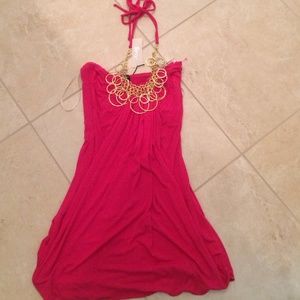 NWT medium hot pink sky brand dress