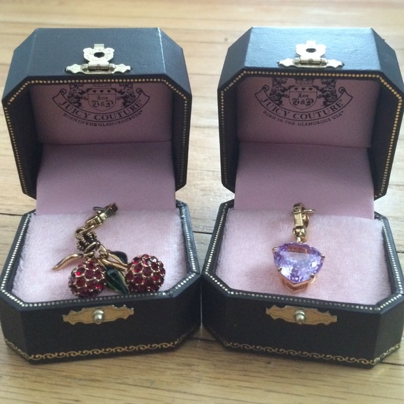SET of new Juice Couture charms-cherries and heart