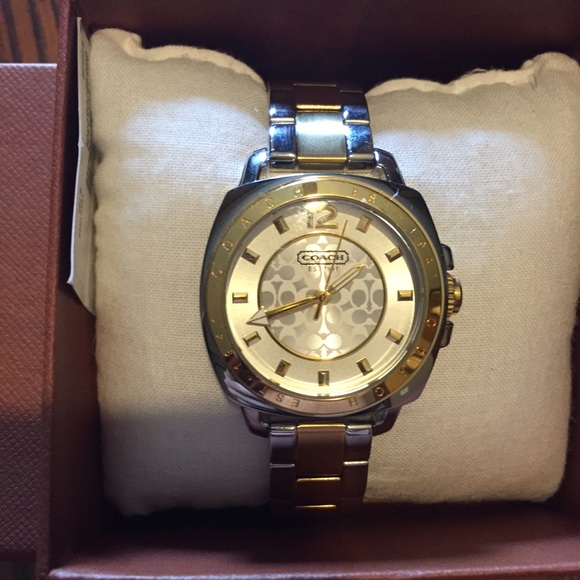 NWT authentic Coach two tone watch - Picture 2 of 3