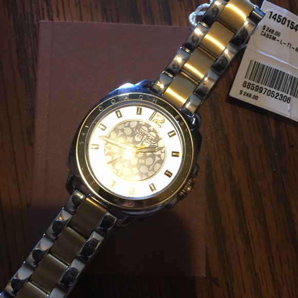 NWT authentic Coach two tone watch - Picture 3 of 3