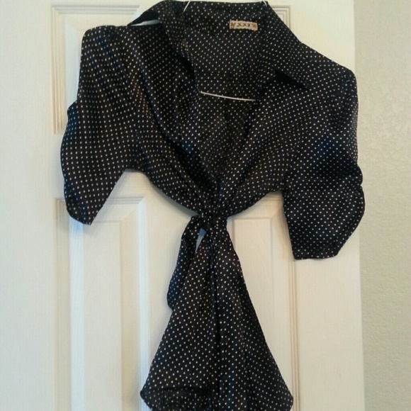 Silk pocka dot blouse