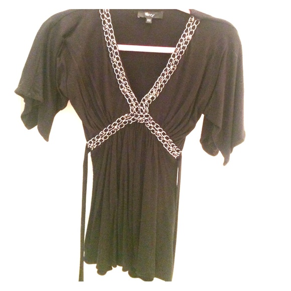 Black jeweled sky brand top.