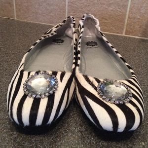 NWOT Cute zebra flats