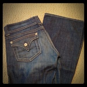 Dark wash Hudson jeans. Boot leg.