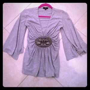 Beautiful jeweled sky brand top. Size small.