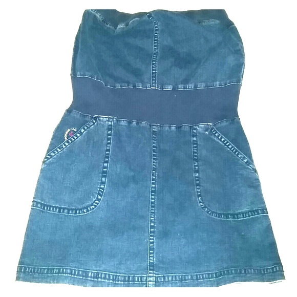 Great blue Jean dress for spring or summer.