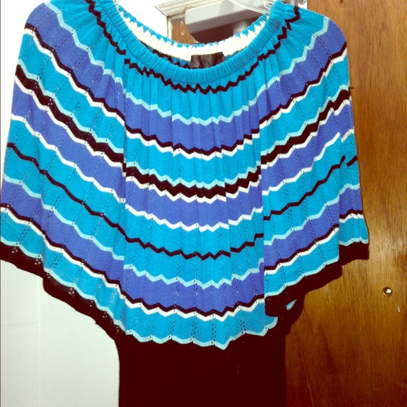 Poncho off the shoulder sweater shirt