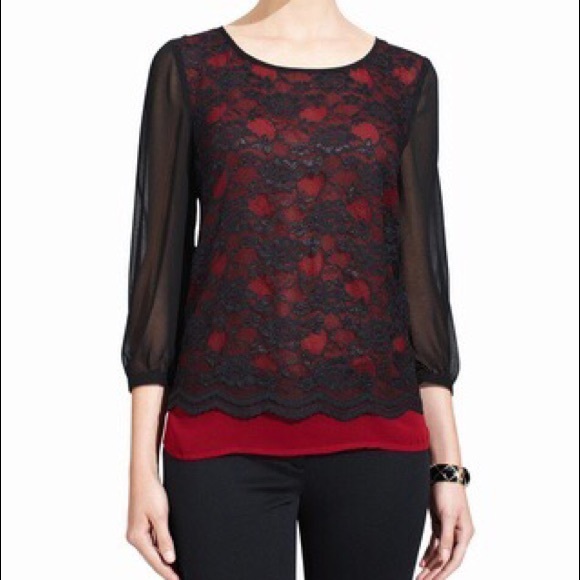 Delicate Lace Overlay Shirt