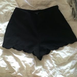 Black Fabric Shorts