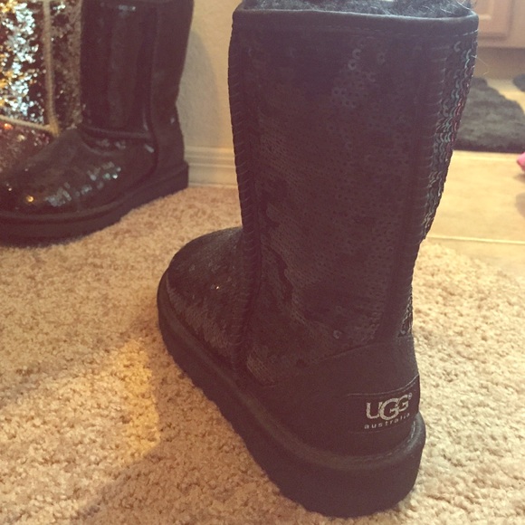 FLASH SALE TODAY ONLY!!!! Black sequin uggs new!!