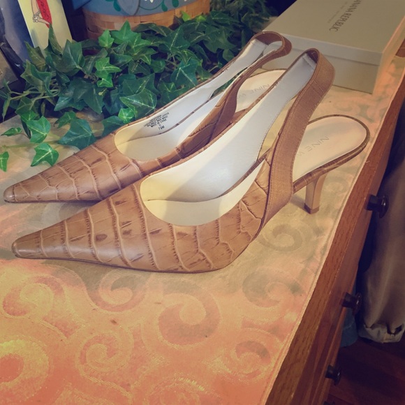 Nine West kitten heel sling back