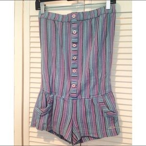 Multicolored Striped Billabong Romper