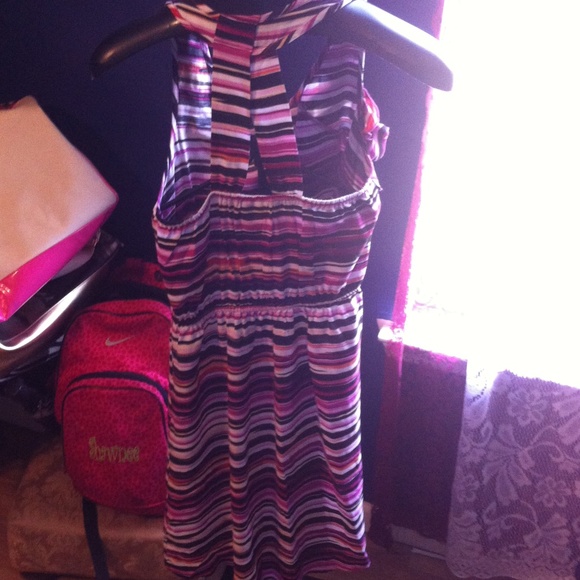 Pink striped, ruffled sundress - Picture 4 of 4