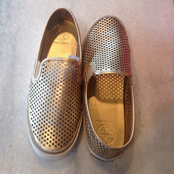 tory burch gold sneakers