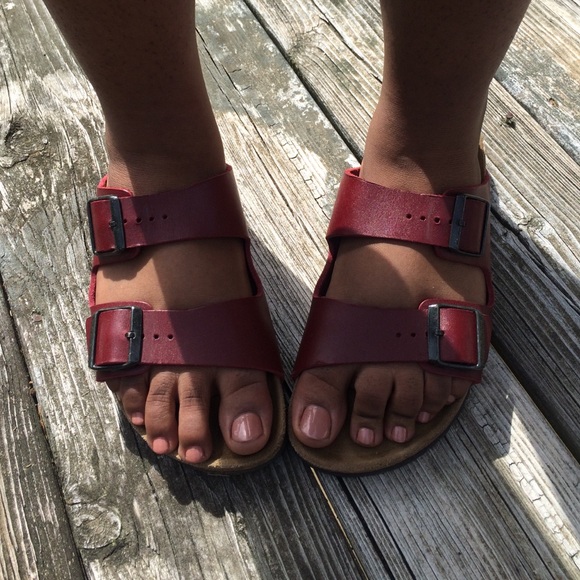 Burgundy Birkenstocks