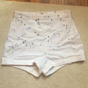 Urban Outfitters highwaisted paint splatter shorts