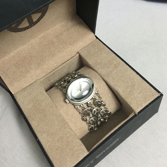 Stainless steel Lucky Brand watch with box