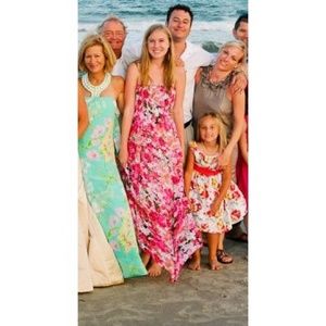 Pink Floral Maxi Dress