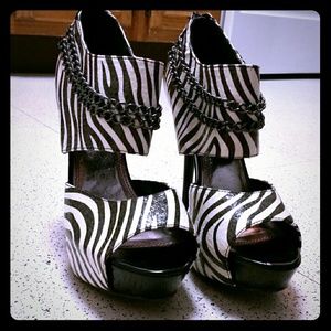Zebra print high heals