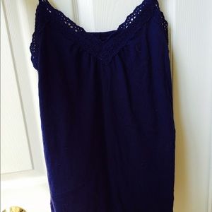 Old navy navy blue eyelet tank
