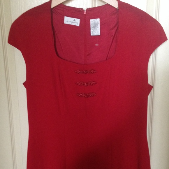 Liz Claiborne Fully Lined Deep Red Dress