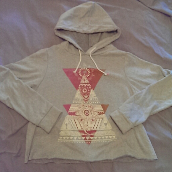 Gray Full Tilt Aztec Pyramid Graphic Sweatshirt