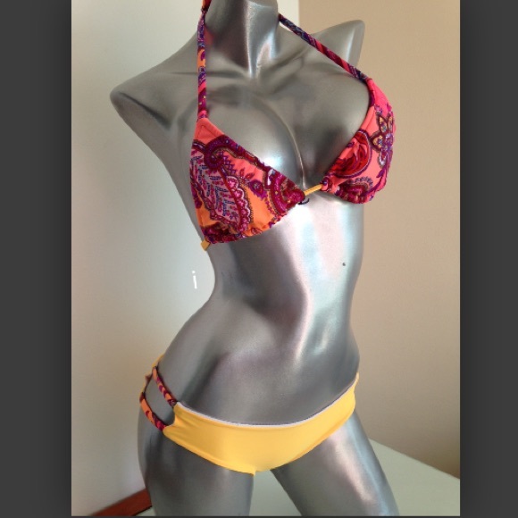 Swimsuit yellow and pink