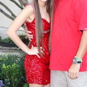 Red homecoming dress