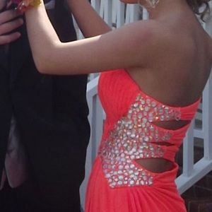 Size 0-1 fits a girl about 5'0 or shorter $125