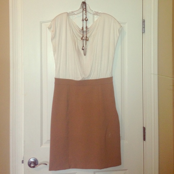 Tan and cream dress size 8