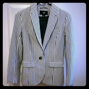 H&M navy striped Blazer