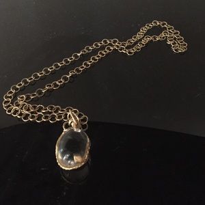 Stella and Dot gold long link serpent necklace