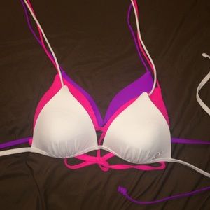 Bundle of three triangle bikini tops