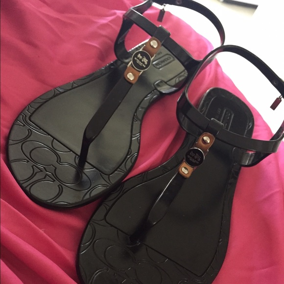 Authentic coach jelly sandals