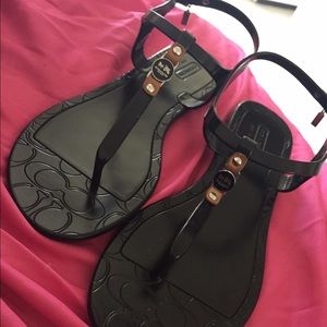 Authentic coach jelly sandals